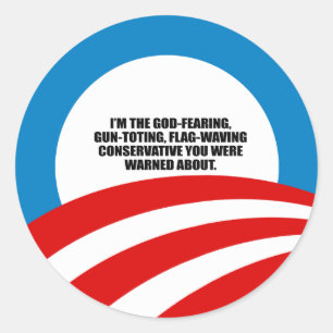 I'm the God fearing Conservative Classic Round Sticker