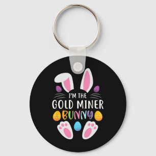 I'm The Gold Miner Bunny Funny Easter Day Rabbit Key Ring