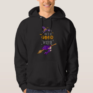 I'm The Good Witch Flying Witch Pumpkin Halloween Hoodie