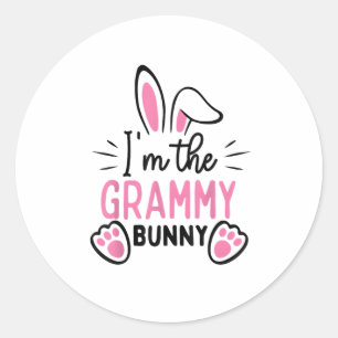 Im the grammy bunny fun easter rabbit mum mother w classic round sticker