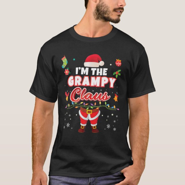I'm The Grampy Claus Matching Family Merry Christm T-Shirt (Front)