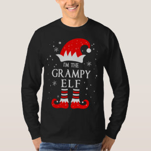 I'm The Grampy Elf Matching Funny Christmas Family T-Shirt