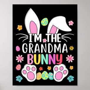 I'm The Grandma Bunny Cute Easter Rabbit Ears Gigi Poster