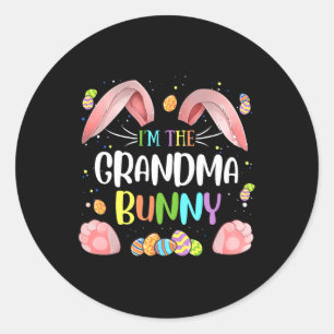 I'm The Grandma Bunny Cute Matching Family Easter  Classic Round Sticker