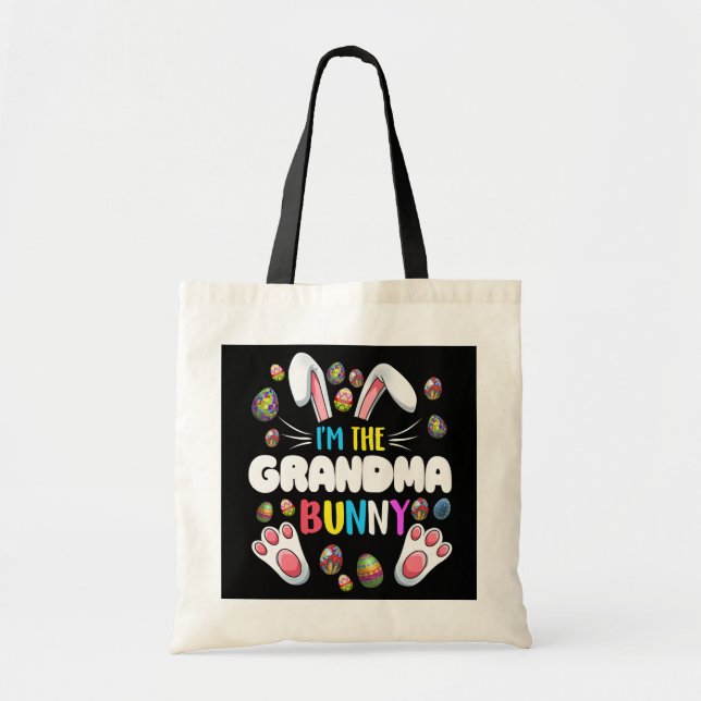 I'm the grandma bunny Cute Rabbit Graphic  Tote Bag (Front)