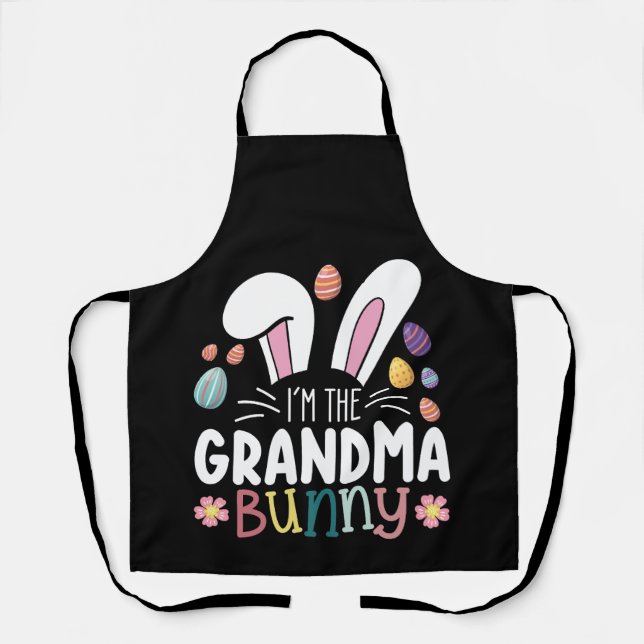 I'm The Grandma Bunny Easter Family Matching Apron (Front)