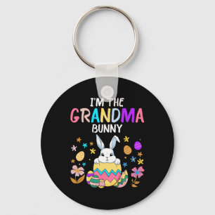 I'm The Grandma Bunny Happy Easter Day Women Rabbi Key Ring