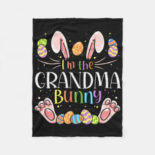 I'm The Grandma Bunny Matching Family Easter Party Fleece Blanket