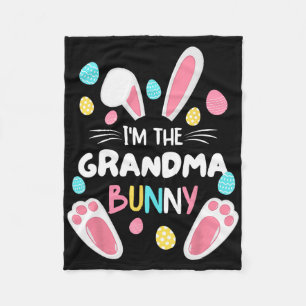 I'm The Grandma Bunny Matching Family Easter Party Fleece Blanket