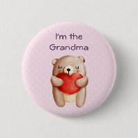 I'm the Grandma Cute Teddy Bear with Red Heart