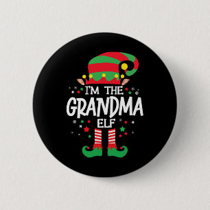 I'm The Grandma Elf Family Group Matching Christma 6 Cm Round Badge