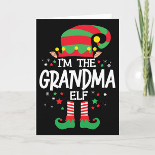 I'm The Grandma Elf Family Group Matching Christma Card