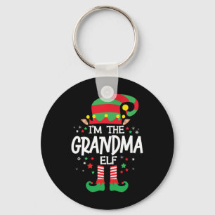 I'm The Grandma Elf Family Group Matching Christma Key Ring