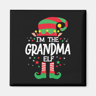I'm The Grandma Elf Family Group Matching Christma Magnet