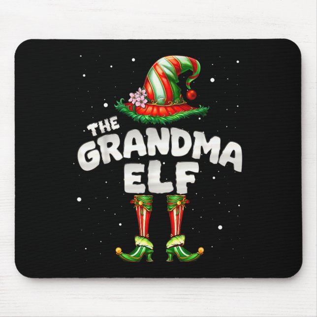 I'm The Grandma Elf Family Matching Group Christma Mouse Pad (Front)