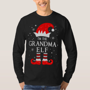 I'm The Grandma Elf Matching Funny Christmas Famil T-Shirt