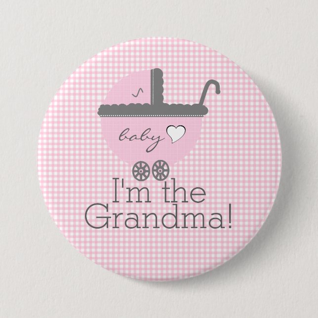 I'm The Grandma Girl Baby 7.5 Cm Round Badge (Front)