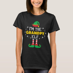 I'm The Grandpy Elf Cute Xmas Matching Party PJ Gi T-Shirt