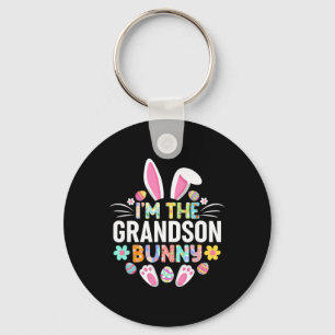 I'm The Grandson Bunny Funny Easter Day Family Mat Key Ring