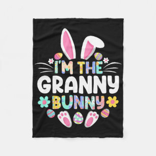 I'm The Granny Bunny Funny Easter Day Family Match Fleece Blanket
