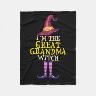 Im The Great Grandma Witch Costume Halloween Funny Fleece Blanket
