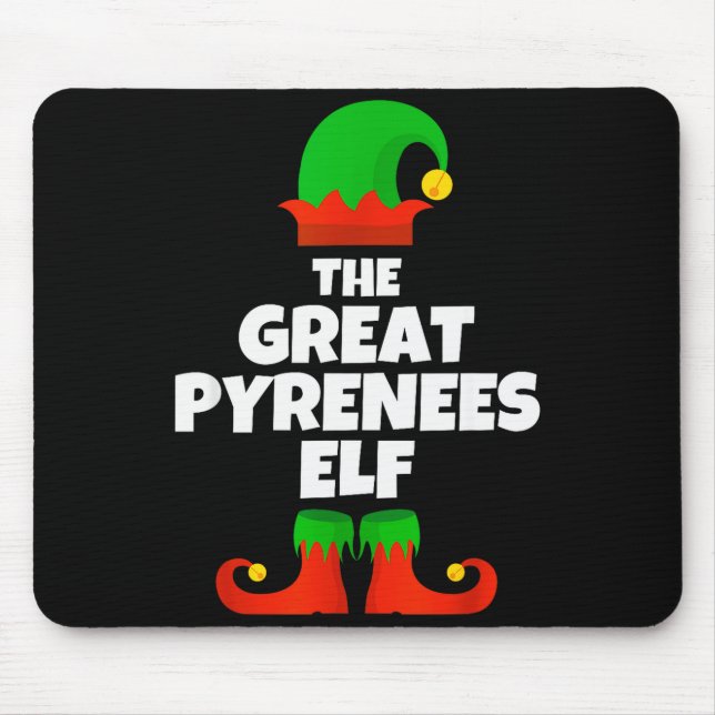 I'm The Great Pyrenees Elf Family Pajama Christmas Mouse Pad (Front)