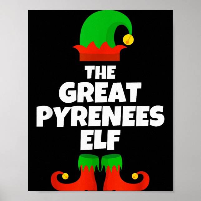 I'm The Great Pyrenees Elf Family Pajama Christmas Poster (Front)