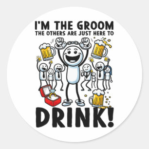I'm The Groom Classic Round Sticker