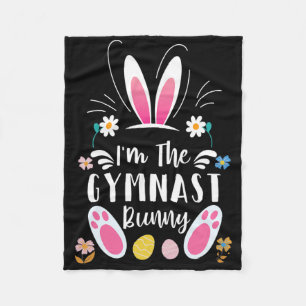 I'm The Gymnast Bunny Matching Family Easter Party Fleece Blanket