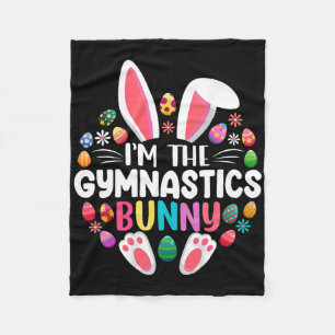 I'm The Gymnastics Bunny Easter Day Family Matchin Fleece Blanket