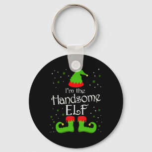 I'm The Handsome Elf Tee Family Matching Group Elf Key Ring