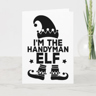 I'm The Handyman Elf Fun Family Holiday Matching C Card
