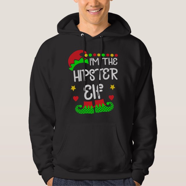 I'm the Head Elf in Charge Funny Family Christmas  Hoodie (Front)