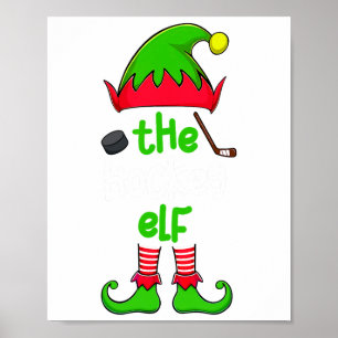 I'm The Hockey Elf Christmas Family Matching Pajam Poster