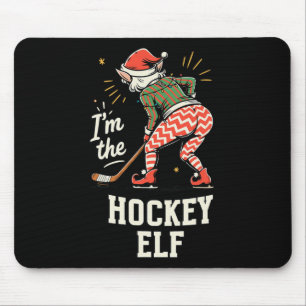 I'm The Hockey Elf Funny Matching Family Christmas Mouse Pad
