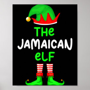 I'm The Jamaican Elf Jamaica Christmas Funny Pajam Poster