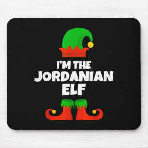 I'm The Jordanian Elf Family Pajama Christmas Funn Mouse Pad