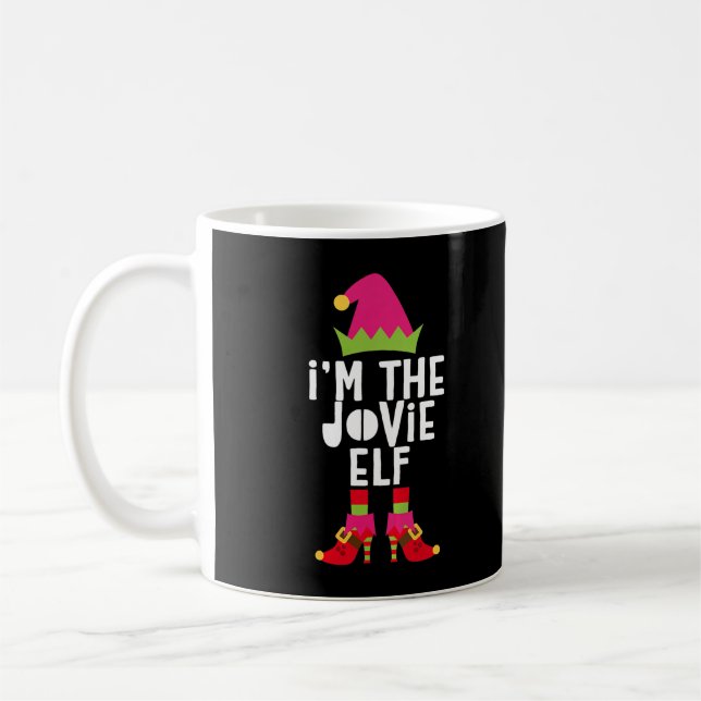 I'm The Jovie Elf T-Shirt Matching Christmas Costu Coffee Mug (Left)