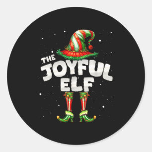 I'm The Joyful Elf Family Matching Group Christmas Classic Round Sticker