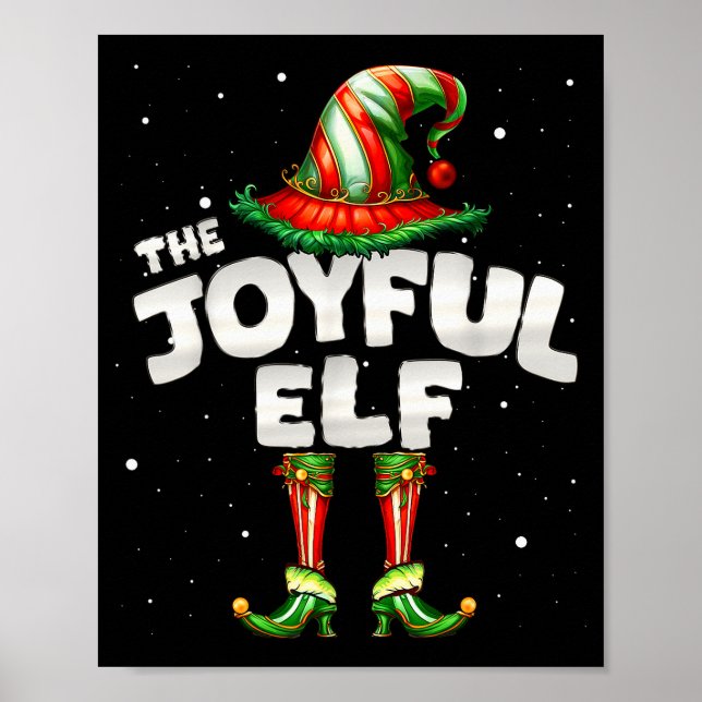 I'm The Joyful Elf Family Matching Group Christmas Poster (Front)