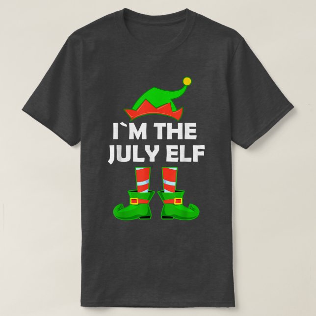 I'm The July Elf Christmas In July  T-Shirt (Design Front)