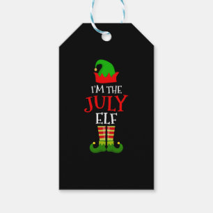 I'm The July Elf Matching Family Christmas In July Gift Tags