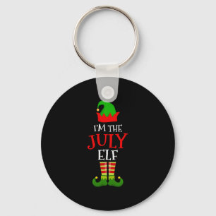 I'm The July Elf Matching Family Christmas In July Key Ring