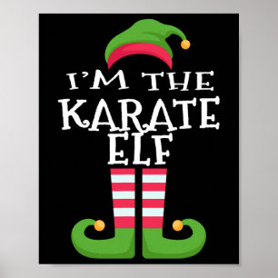 I'm The Karate Elf Family Matching Christmas Pajam Poster