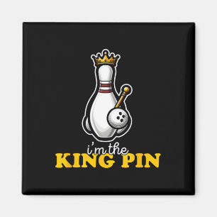I'm The King Pin Cute Kawaii Bowling Pin Funny Magnet