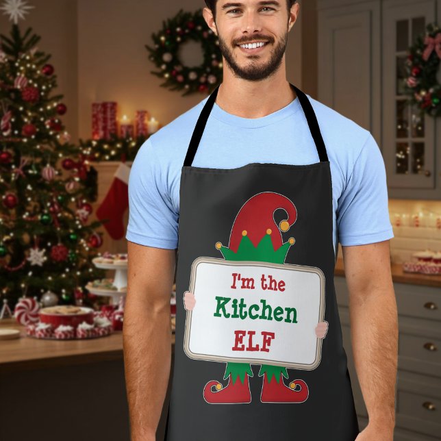 I'm The Kitchen Elf | Personalised Christmas Elf  Apron (Creator Uploaded)