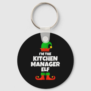I'm The Kitchen Manager Elf Family Pajama Christma Key Ring