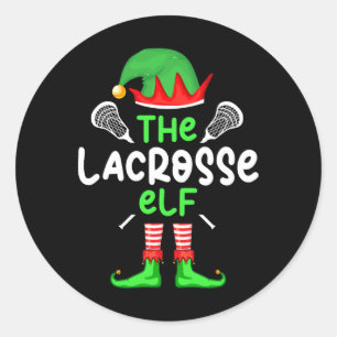 I'm The Lacrosse Elf Christmas Family Matching Paj Classic Round Sticker