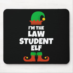 I'm The Law Student Elf Family Pajama Christmas Fu Mouse Pad