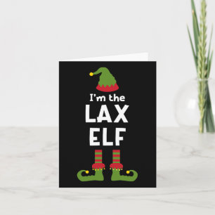 I'm The Lax Elf Funny Lacrosse Player Christmas Pa Card